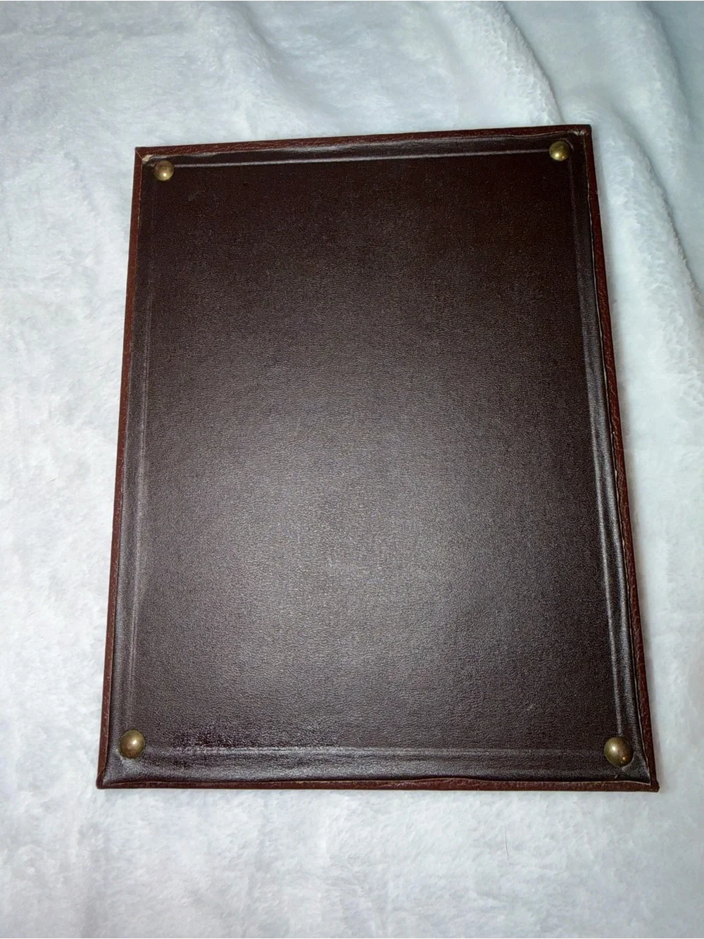 Vintage Don Quixote Spanish Hand Tooled Leather Desk Note Pad Holder- Read